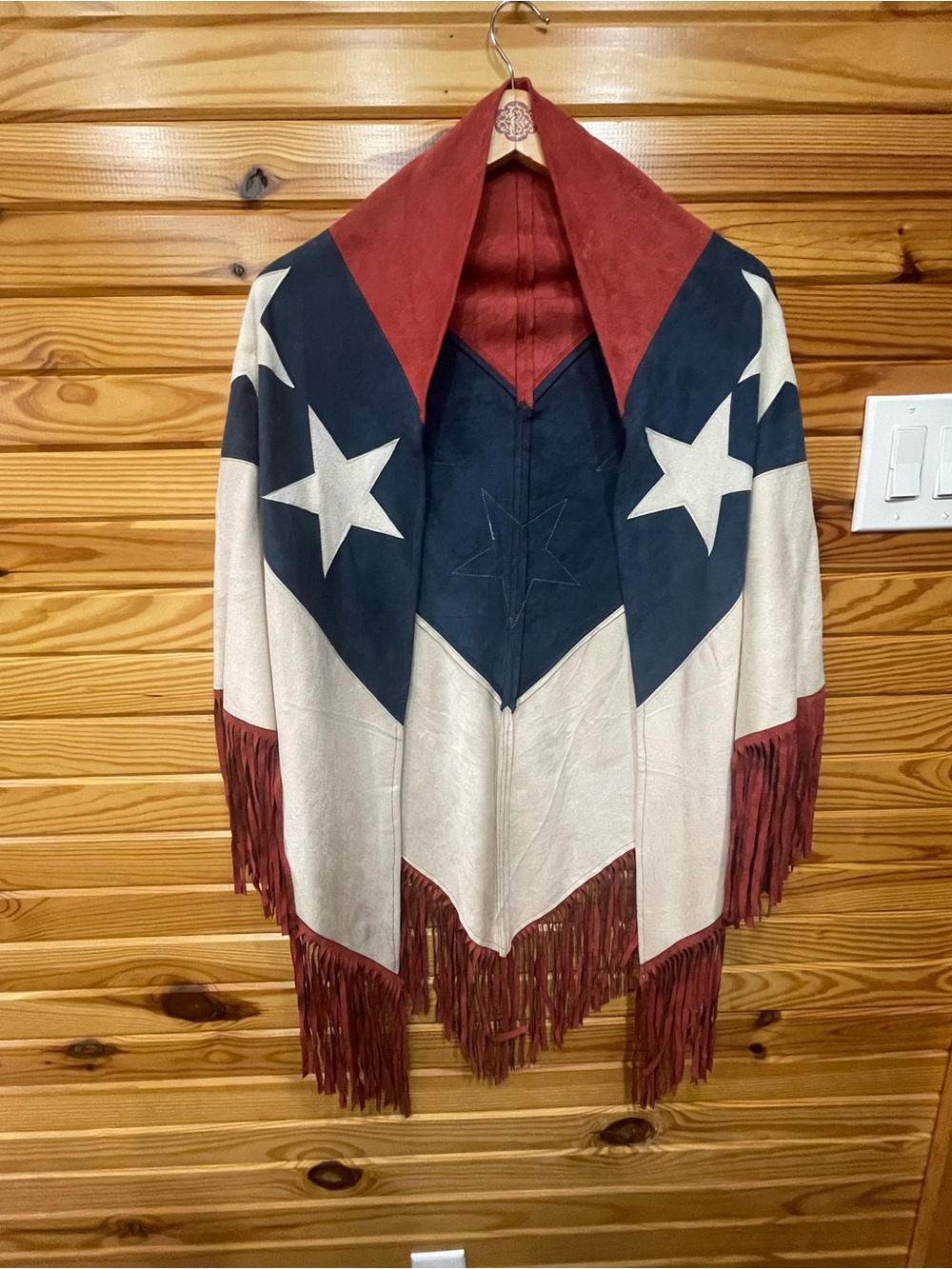 Fringed Star Chevron Shawl